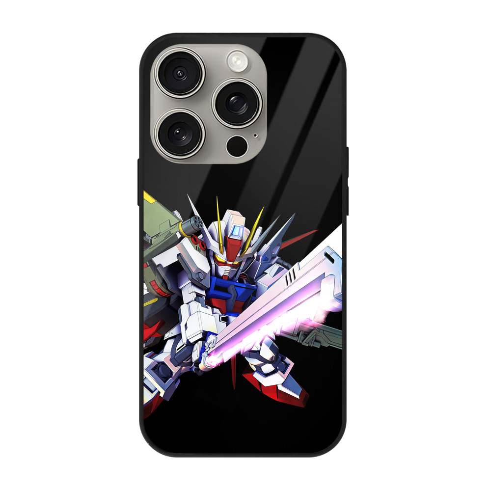 （画像用） 機動戦士ガンダム Mobile Suit Gundam 【iPhone15Pro対応】スマホケース 耐衝撃＆黄変防止 背面ガラス