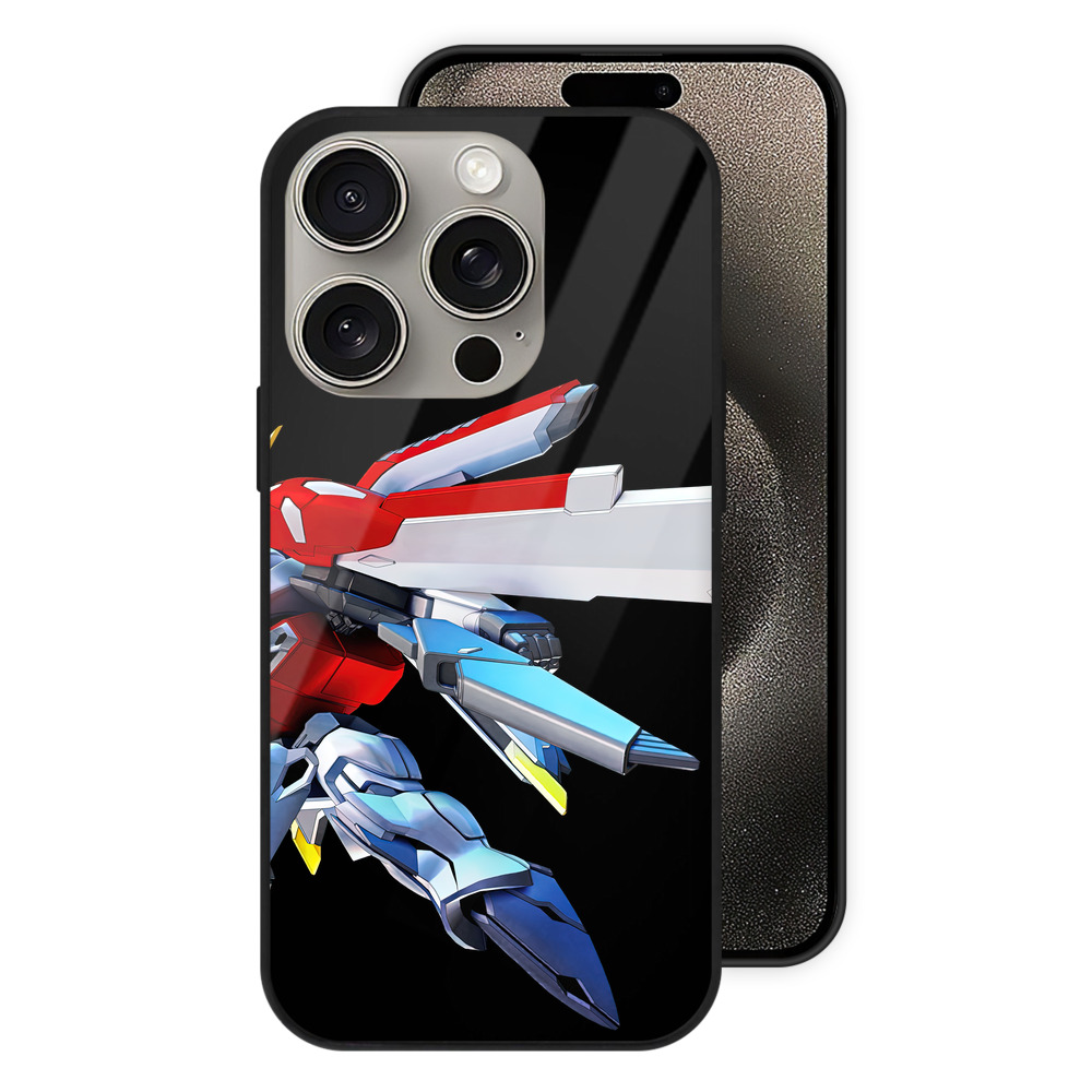 （画像用） 機動戦士ガンダム Mobile Suit Gundam 【iPhone15Pro対応】スマホケース 耐衝撃＆黄変防止 背面ガラス