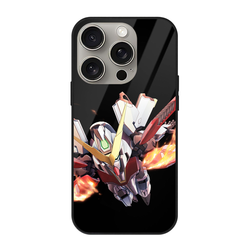 （画像用） 機動戦士ガンダム Mobile Suit Gundam 【iPhone15Pro対応】スマホケース 耐衝撃＆黄変防止 背面ガラス