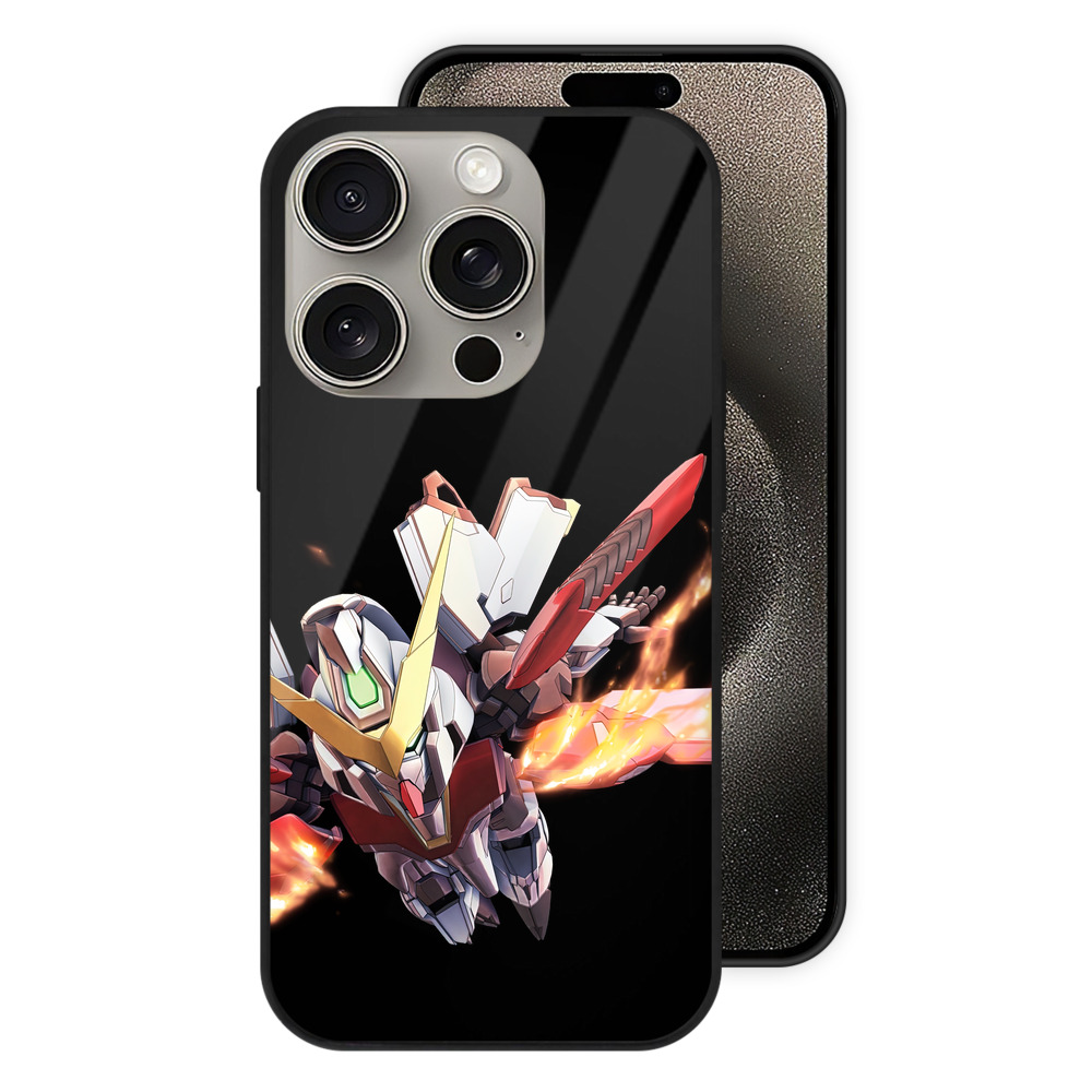 （画像用） 機動戦士ガンダム Mobile Suit Gundam 【iPhone15Pro対応】スマホケース 耐衝撃＆黄変防止 背面ガラス