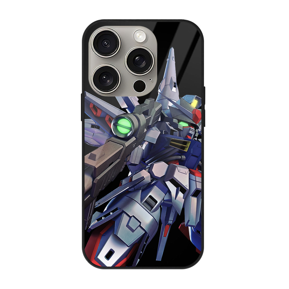 （画像用） 機動戦士ガンダム Mobile Suit Gundam 【iPhone15Pro対応】スマホケース 耐衝撃＆黄変防止 背面ガラス