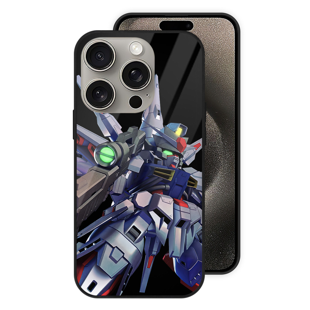 （画像用） 機動戦士ガンダム Mobile Suit Gundam 【iPhone15Pro対応】スマホケース 耐衝撃＆黄変防止 背面ガラス