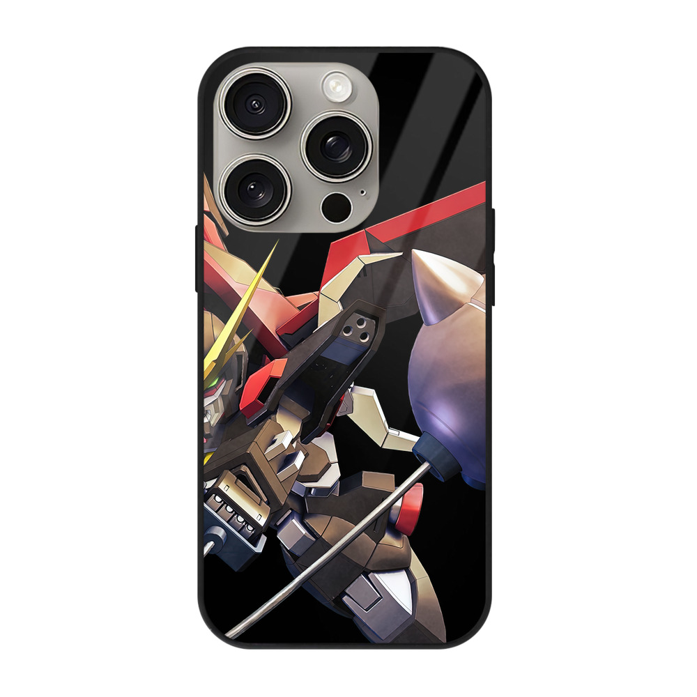 （画像用） 機動戦士ガンダム Mobile Suit Gundam 【iPhone15Pro対応】スマホケース 耐衝撃＆黄変防止 背面ガラス