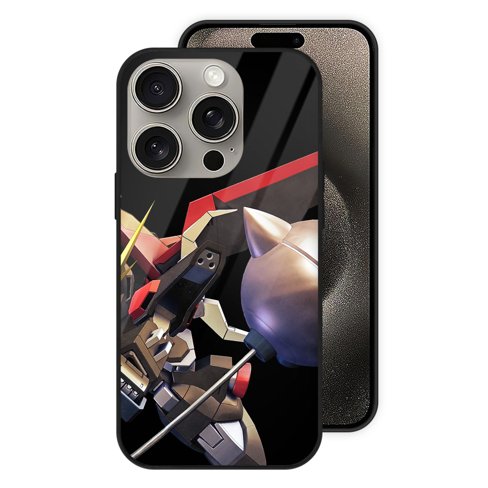 （画像用） 機動戦士ガンダム Mobile Suit Gundam 【iPhone15Pro対応】スマホケース 耐衝撃＆黄変防止 背面ガラス