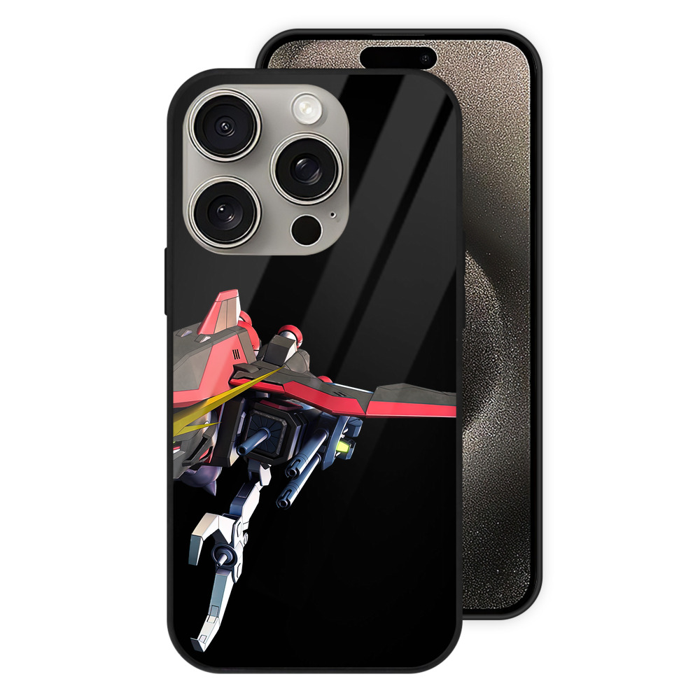 （画像用） 機動戦士ガンダム Mobile Suit Gundam 【iPhone15Pro対応】スマホケース 耐衝撃＆黄変防止 背面ガラス