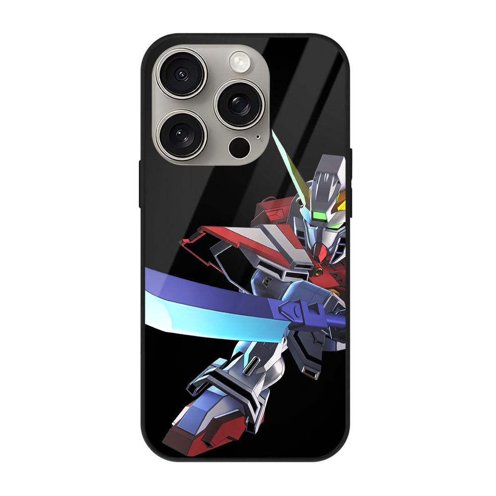 （画像用） 機動戦士ガンダム Mobile Suit Gundam 【iPhone15Pro対応】スマホケース 耐衝撃＆黄変防止 背面ガラス