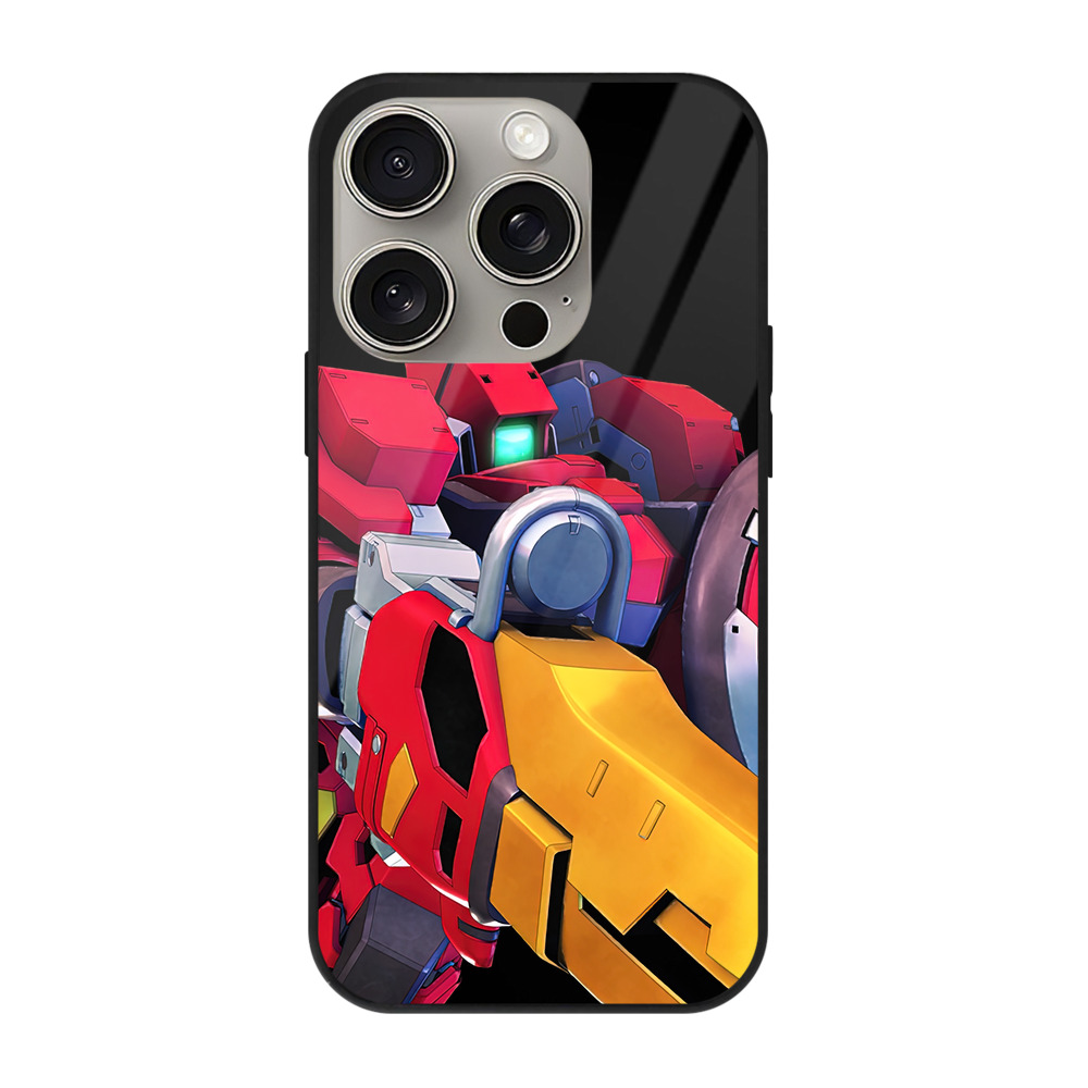 （画像用） 機動戦士ガンダム Mobile Suit Gundam 【iPhone15Pro対応】スマホケース 耐衝撃＆黄変防止 背面ガラス