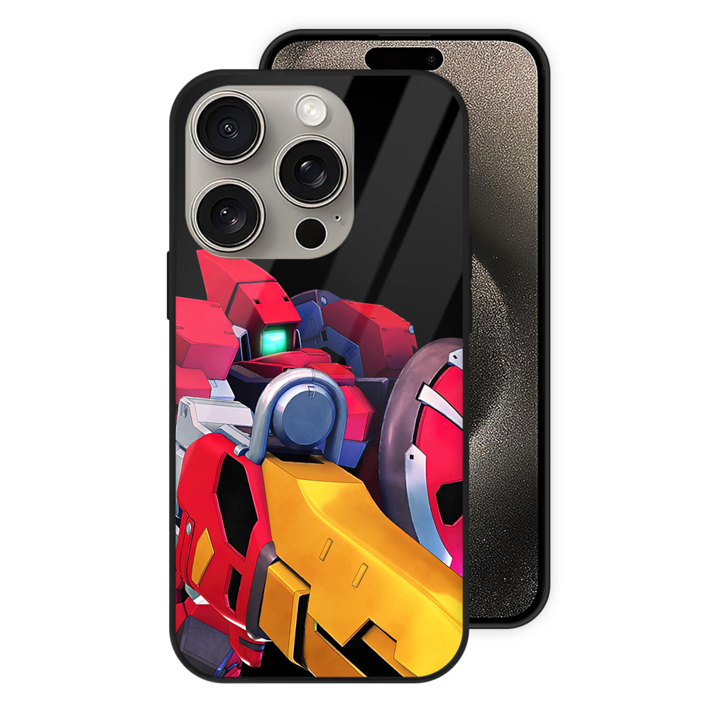 （画像用） 機動戦士ガンダム Mobile Suit Gundam 【iPhone15Pro対応】スマホケース 耐衝撃＆黄変防止 背面ガラス