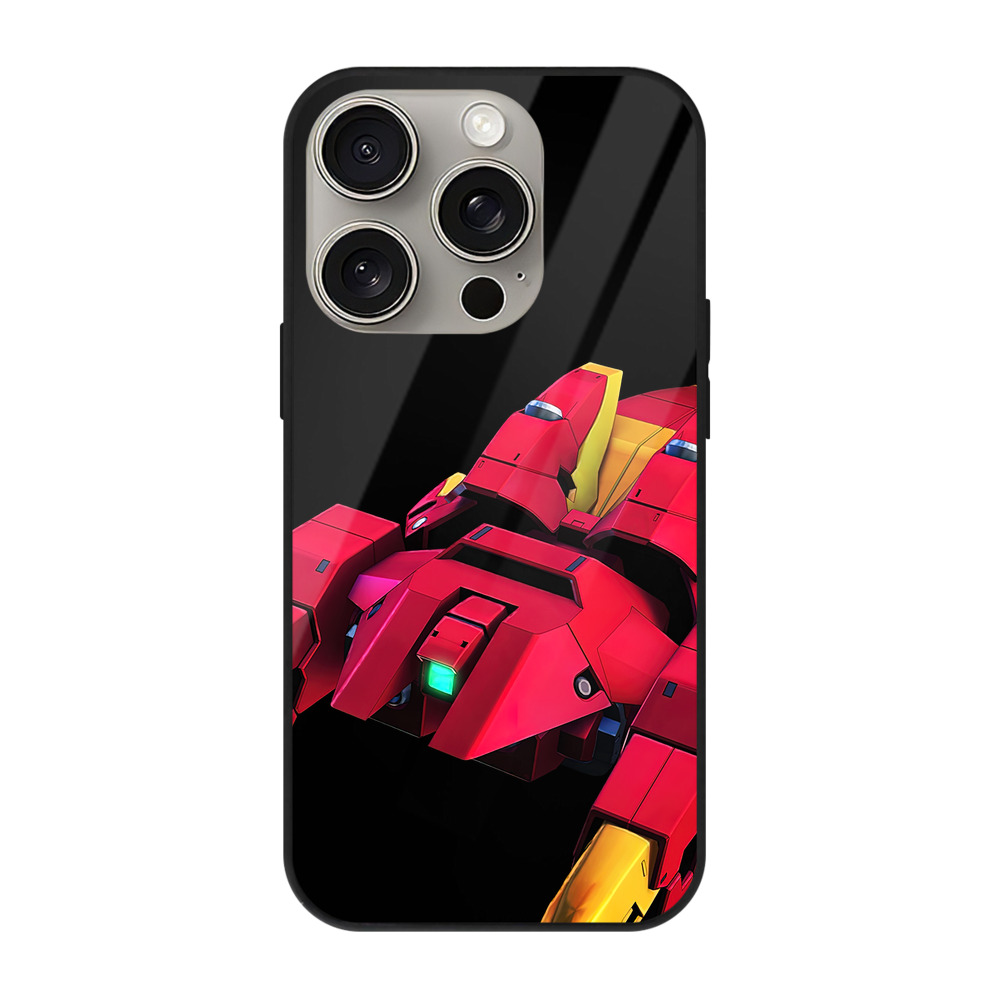 （画像用） 機動戦士ガンダム Mobile Suit Gundam 【iPhone15Pro対応】スマホケース 耐衝撃＆黄変防止 背面ガラス