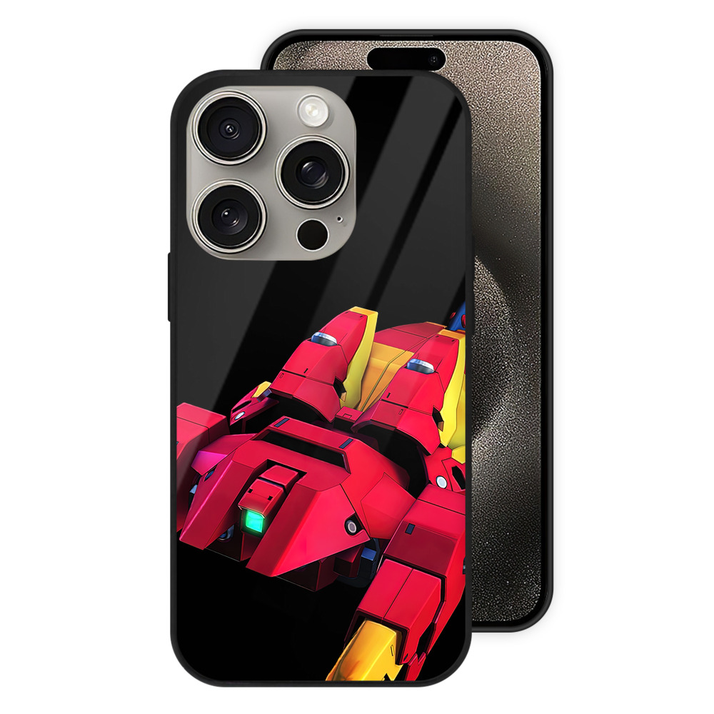 （画像用） 機動戦士ガンダム Mobile Suit Gundam 【iPhone15Pro対応】スマホケース 耐衝撃＆黄変防止 背面ガラス
