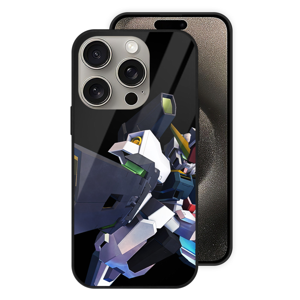 （画像用） 機動戦士ガンダム Mobile Suit Gundam 【iPhone15Pro対応】スマホケース 耐衝撃＆黄変防止 背面ガラス