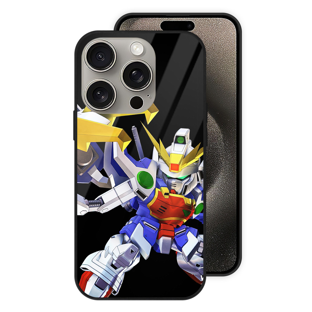 （画像用） 機動戦士ガンダム Mobile Suit Gundam 【iPhone15Pro対応】スマホケース 耐衝撃＆黄変防止 背面ガラス