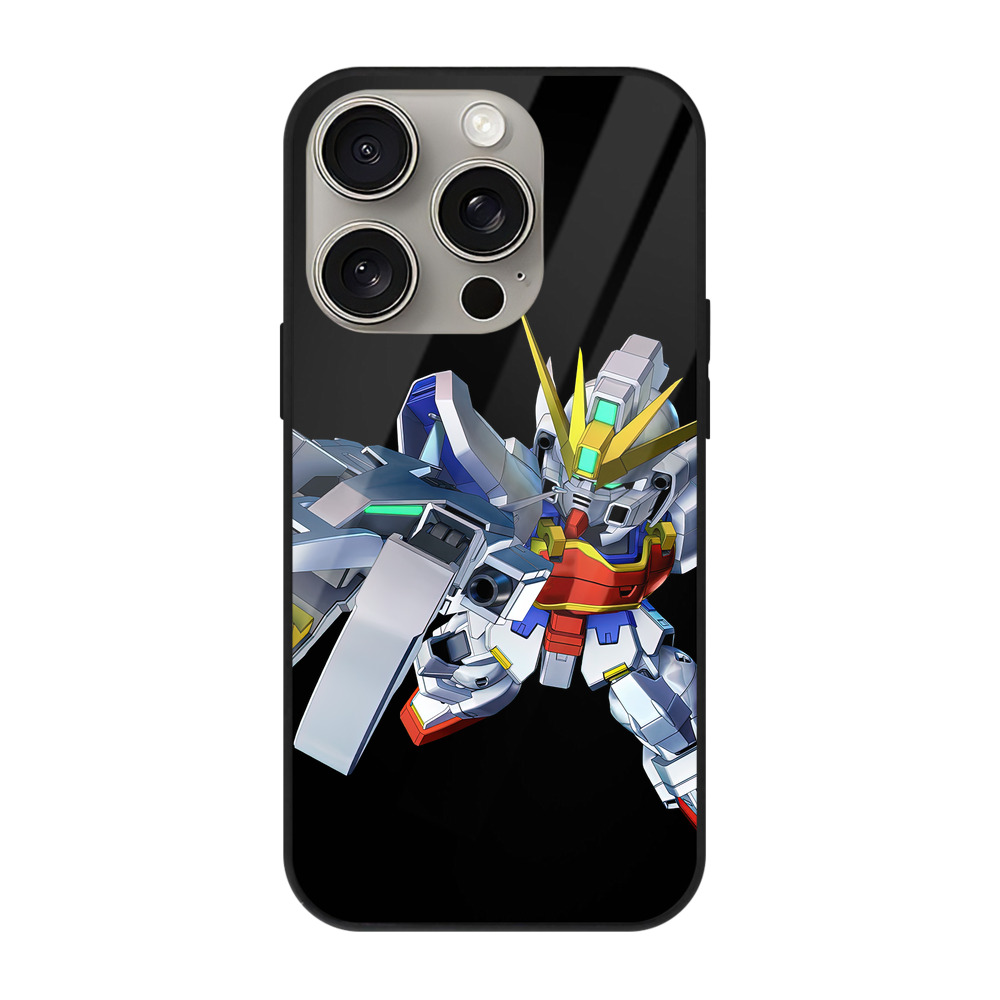 （画像用） 機動戦士ガンダム Mobile Suit Gundam 【iPhone15Pro対応】スマホケース 耐衝撃＆黄変防止 背面ガラス