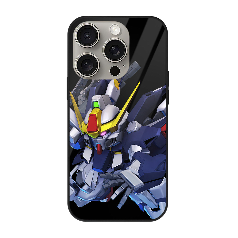 （画像用） 機動戦士ガンダム Mobile Suit Gundam 【iPhone15Pro対応】スマホケース 耐衝撃＆黄変防止 背面ガラス