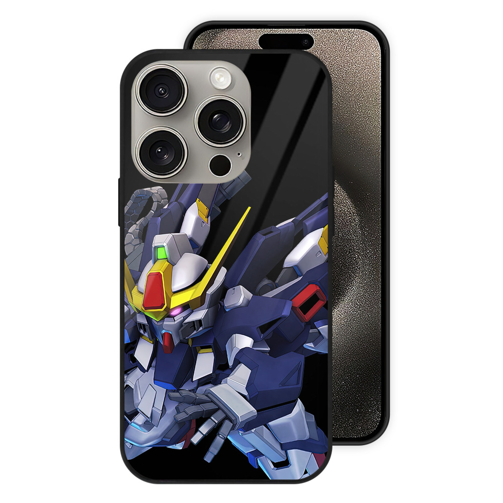 （画像用） 機動戦士ガンダム Mobile Suit Gundam 【iPhone15Pro対応】スマホケース 耐衝撃＆黄変防止 背面ガラス