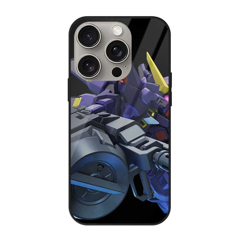 （画像用） 機動戦士ガンダム Mobile Suit Gundam 【iPhone15Pro対応】スマホケース 耐衝撃＆黄変防止 背面ガラス