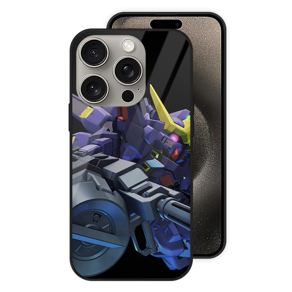 （画像用） 機動戦士ガンダム Mobile Suit Gundam 【iPhone15Pro対応】スマホケース 耐衝撃＆黄変防止 背面ガラス
