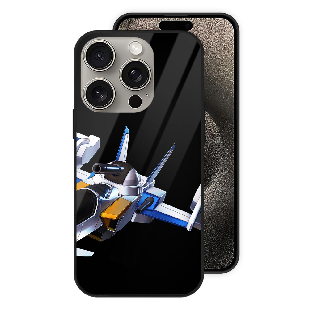 （画像用） 機動戦士ガンダム Mobile Suit Gundam 【iPhone15Pro対応】スマホケース 耐衝撃＆黄変防止 背面ガラス