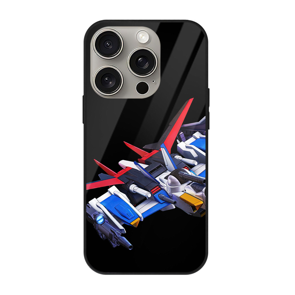 （画像用） 機動戦士ガンダム Mobile Suit Gundam 【iPhone15Pro対応】スマホケース 耐衝撃＆黄変防止 背面ガラス