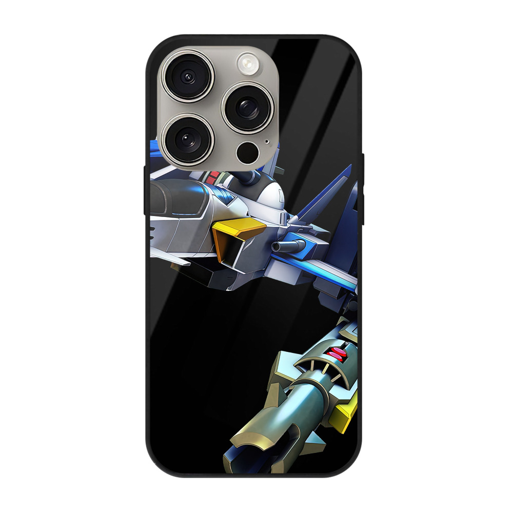 （画像用） 機動戦士ガンダム Mobile Suit Gundam 【iPhone15Pro対応】スマホケース 耐衝撃＆黄変防止 背面ガラス