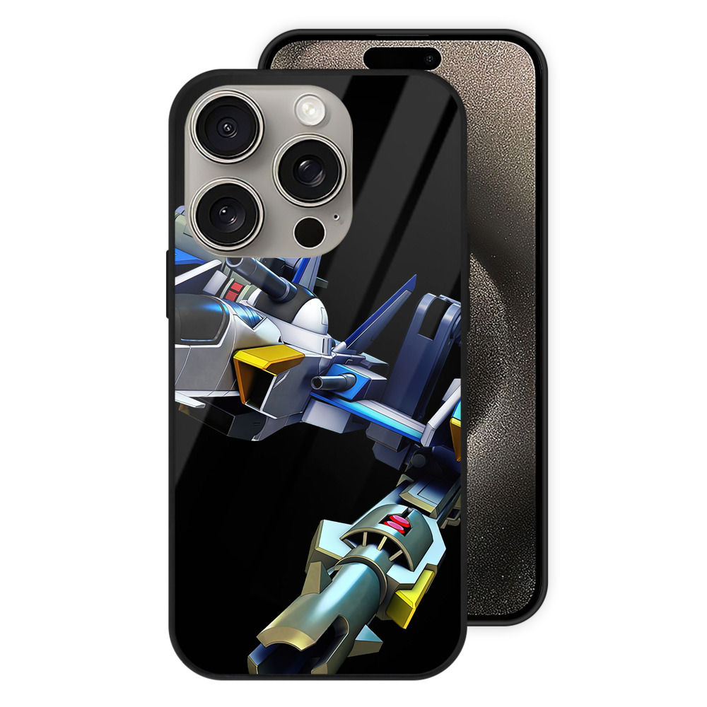 （画像用） 機動戦士ガンダム Mobile Suit Gundam 【iPhone15Pro対応】スマホケース 耐衝撃＆黄変防止 背面ガラス