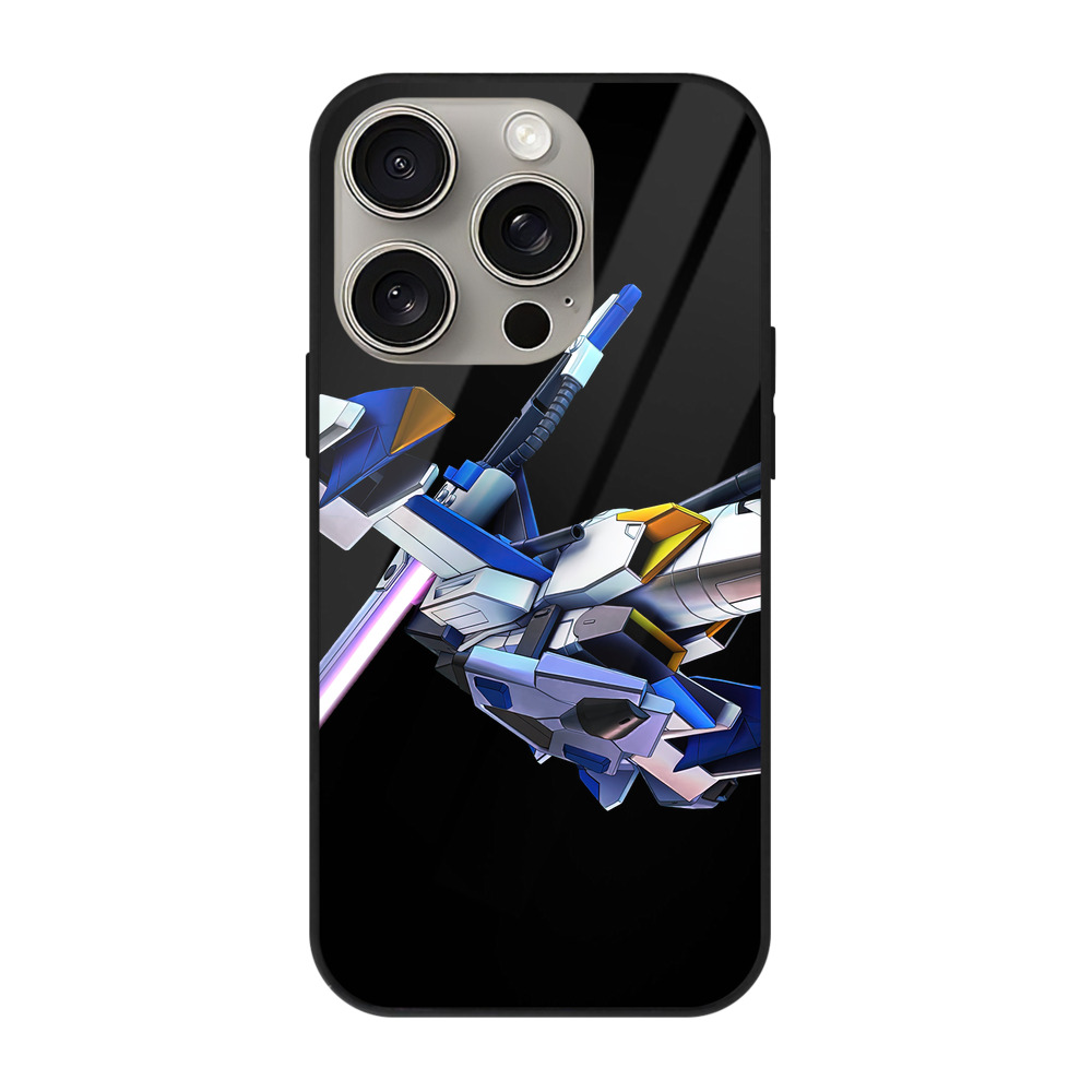 （画像用） 機動戦士ガンダム Mobile Suit Gundam 【iPhone15Pro対応】スマホケース 耐衝撃＆黄変防止 背面ガラス