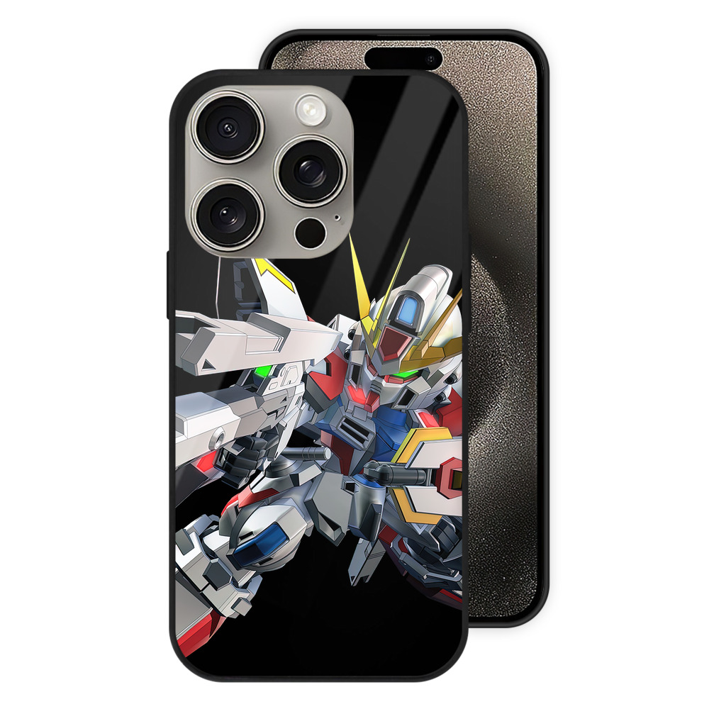 （画像用） 機動戦士ガンダム Mobile Suit Gundam 【iPhone15Pro対応】スマホケース 耐衝撃＆黄変防止 背面ガラス