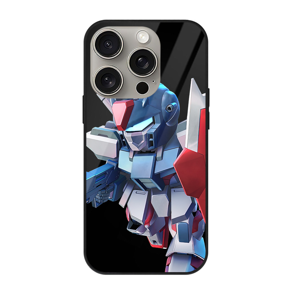 （画像用） 機動戦士ガンダム Mobile Suit Gundam 【iPhone15Pro対応】スマホケース 耐衝撃＆黄変防止 背面ガラス