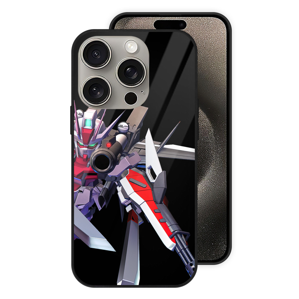 （画像用） 機動戦士ガンダム Mobile Suit Gundam 【iPhone15Pro対応】スマホケース 耐衝撃＆黄変防止 背面ガラス