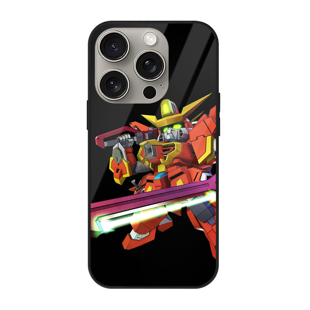（画像用） 機動戦士ガンダム Mobile Suit Gundam 【iPhone15Pro対応】スマホケース 耐衝撃＆黄変防止 背面ガラス