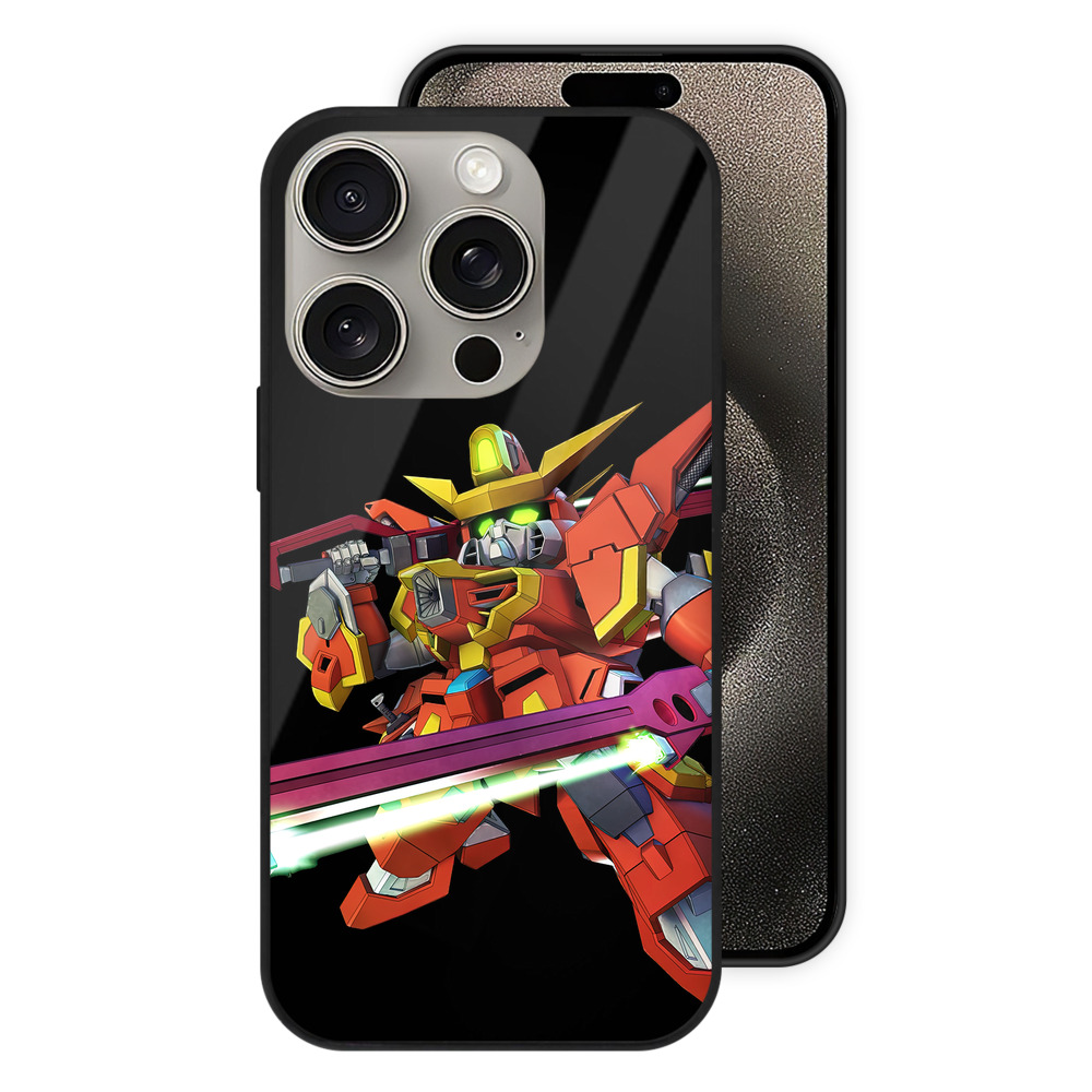 （画像用） 機動戦士ガンダム Mobile Suit Gundam 【iPhone15Pro対応】スマホケース 耐衝撃＆黄変防止 背面ガラス