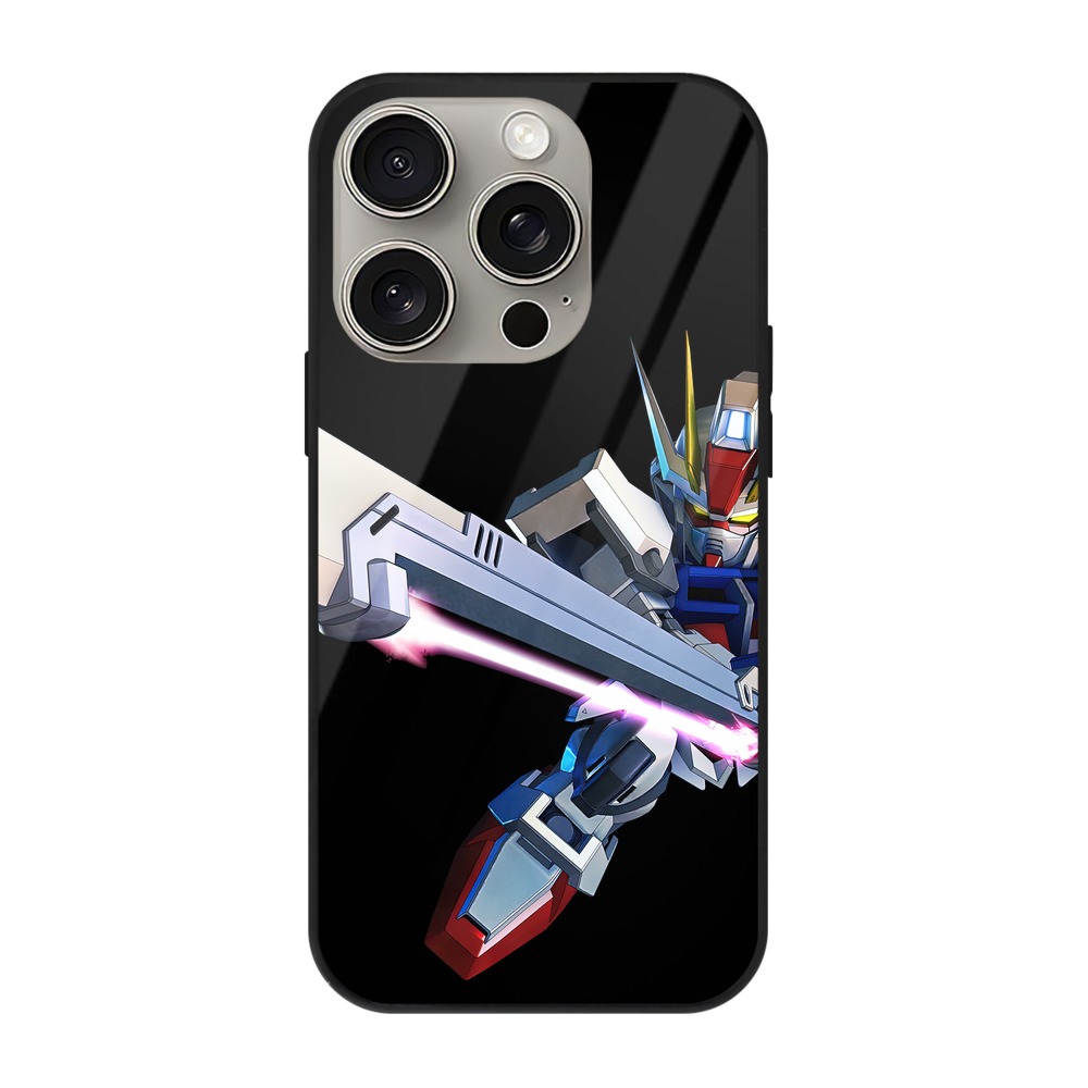 （画像用） 機動戦士ガンダム Mobile Suit Gundam 【iPhone15Pro対応】スマホケース 耐衝撃＆黄変防止 背面ガラス