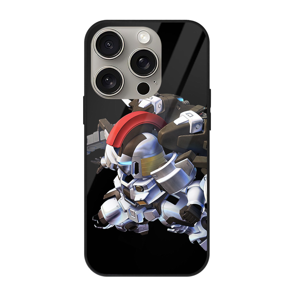 （画像用） 機動戦士ガンダム Mobile Suit Gundam 【iPhone15Pro対応】スマホケース 耐衝撃＆黄変防止 背面ガラス