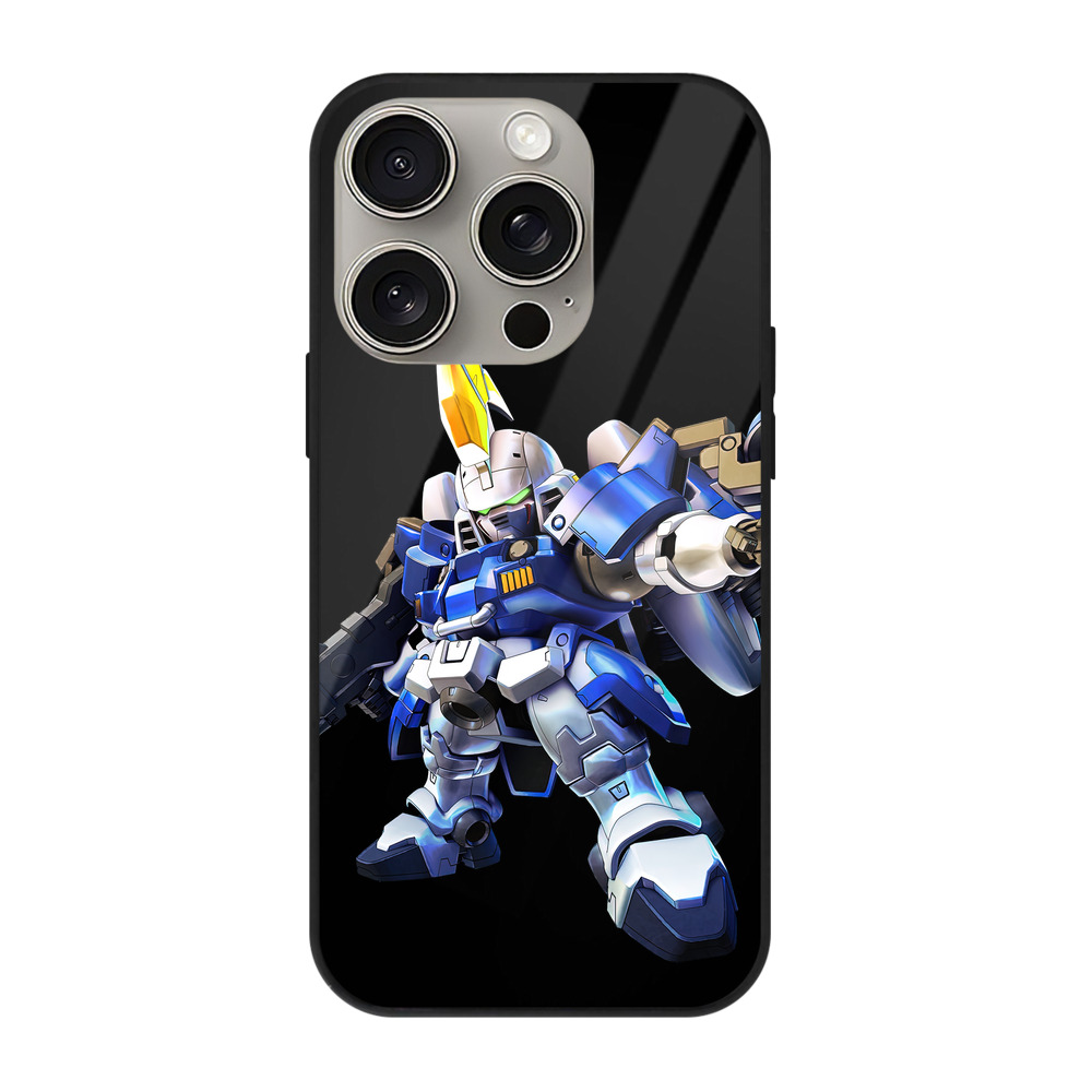 （画像用） 機動戦士ガンダム Mobile Suit Gundam 【iPhone15Pro対応】スマホケース 耐衝撃＆黄変防止 背面ガラス
