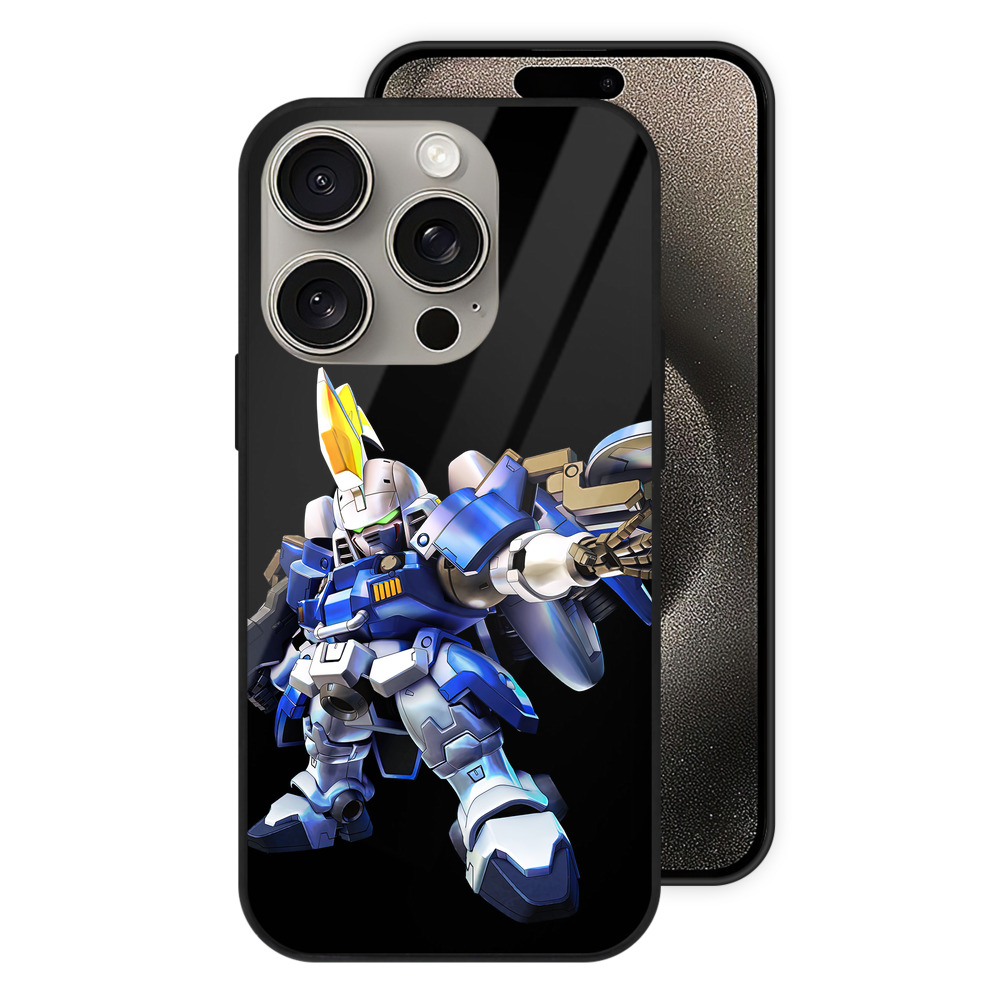 （画像用） 機動戦士ガンダム Mobile Suit Gundam 【iPhone15Pro対応】スマホケース 耐衝撃＆黄変防止 背面ガラス