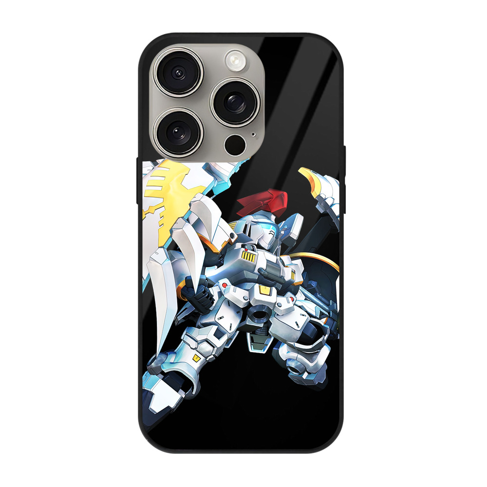 （画像用） 機動戦士ガンダム Mobile Suit Gundam 【iPhone15Pro対応】スマホケース 耐衝撃＆黄変防止 背面ガラス