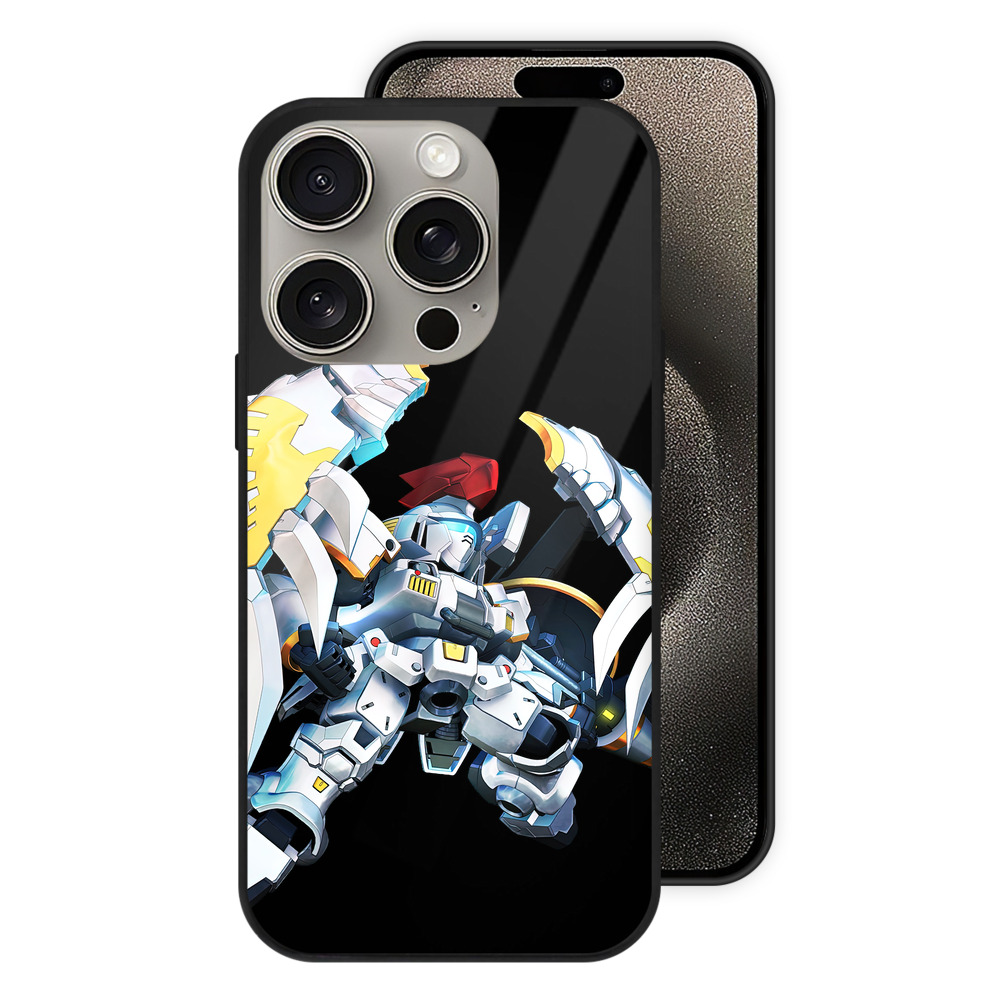 （画像用） 機動戦士ガンダム Mobile Suit Gundam 【iPhone15Pro対応】スマホケース 耐衝撃＆黄変防止 背面ガラス
