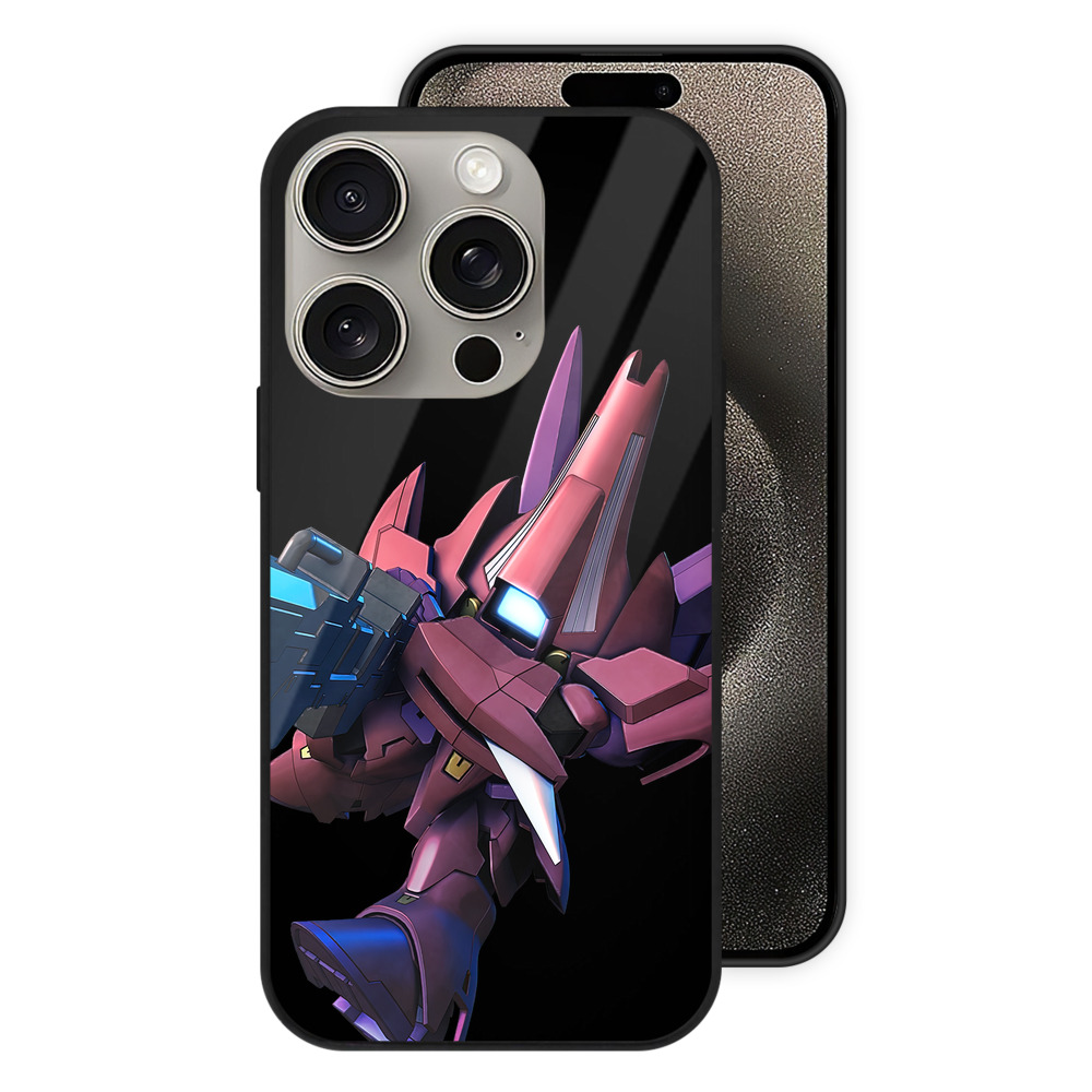 （画像用） 機動戦士ガンダム Mobile Suit Gundam 【iPhone15Pro対応】スマホケース 耐衝撃＆黄変防止 背面ガラス