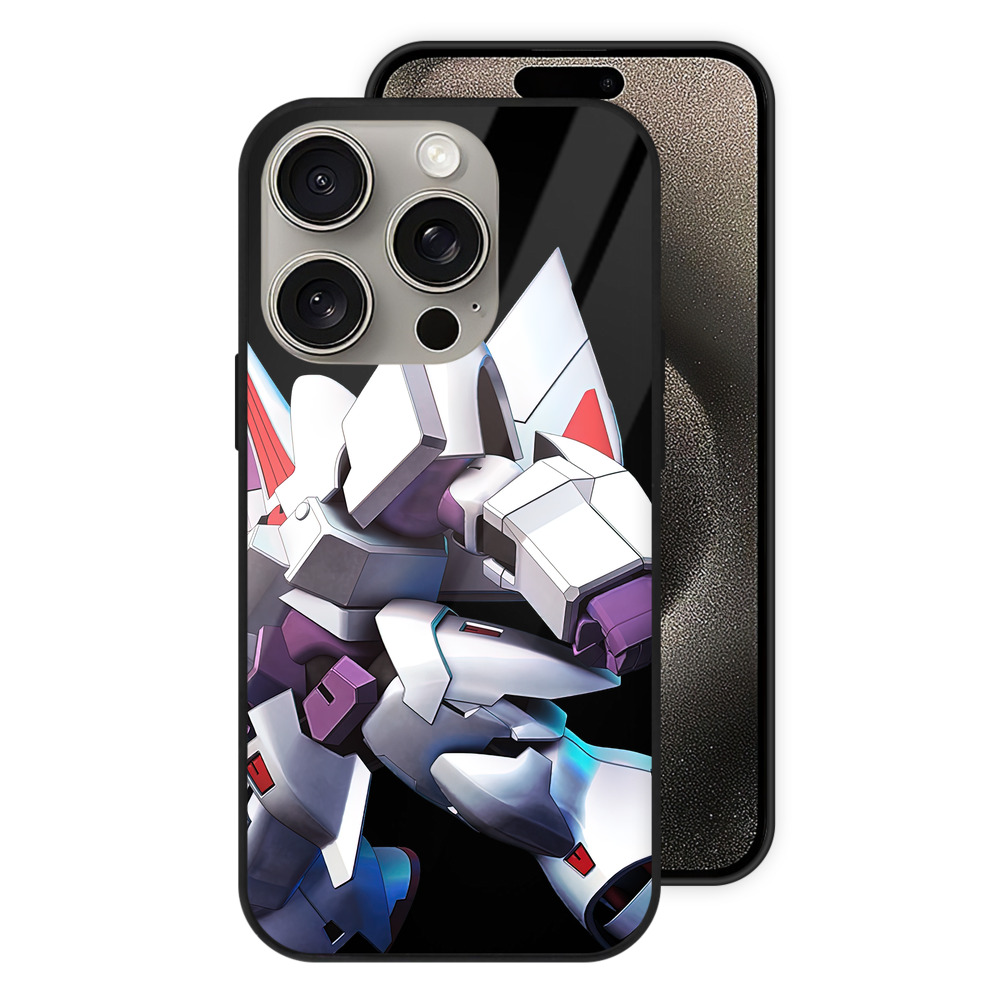 （画像用） 機動戦士ガンダム Mobile Suit Gundam 【iPhone15Pro対応】スマホケース 耐衝撃＆黄変防止 背面ガラス