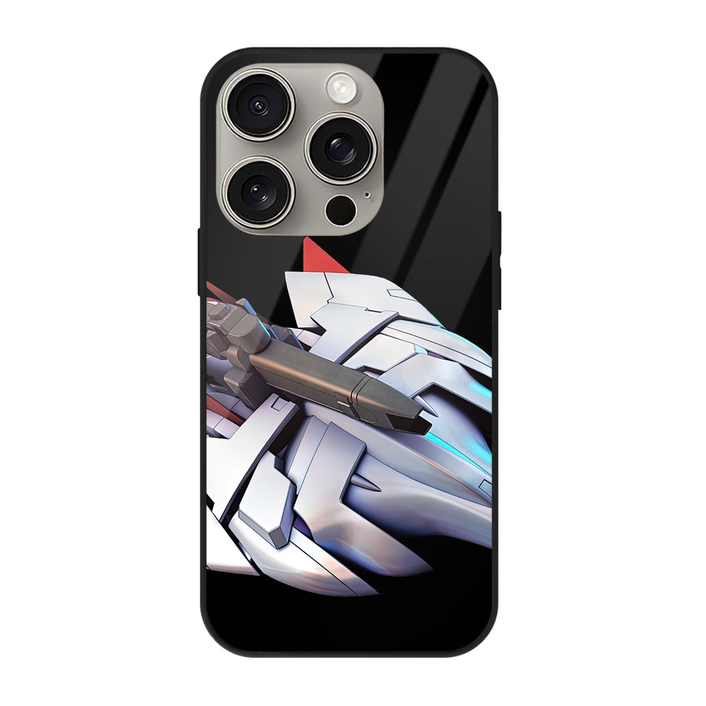 （画像用） 機動戦士ガンダム Mobile Suit Gundam 【iPhone15Pro対応】スマホケース 耐衝撃＆黄変防止 背面ガラス