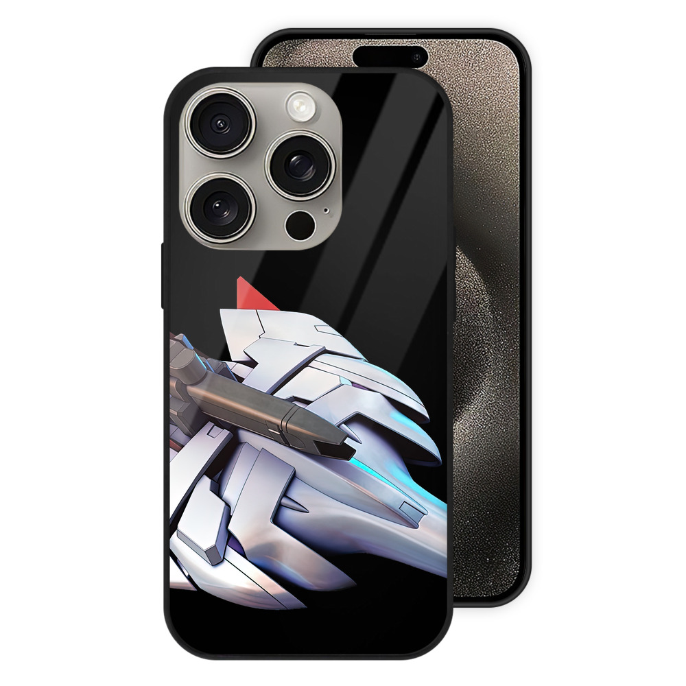 （画像用） 機動戦士ガンダム Mobile Suit Gundam 【iPhone15Pro対応】スマホケース 耐衝撃＆黄変防止 背面ガラス