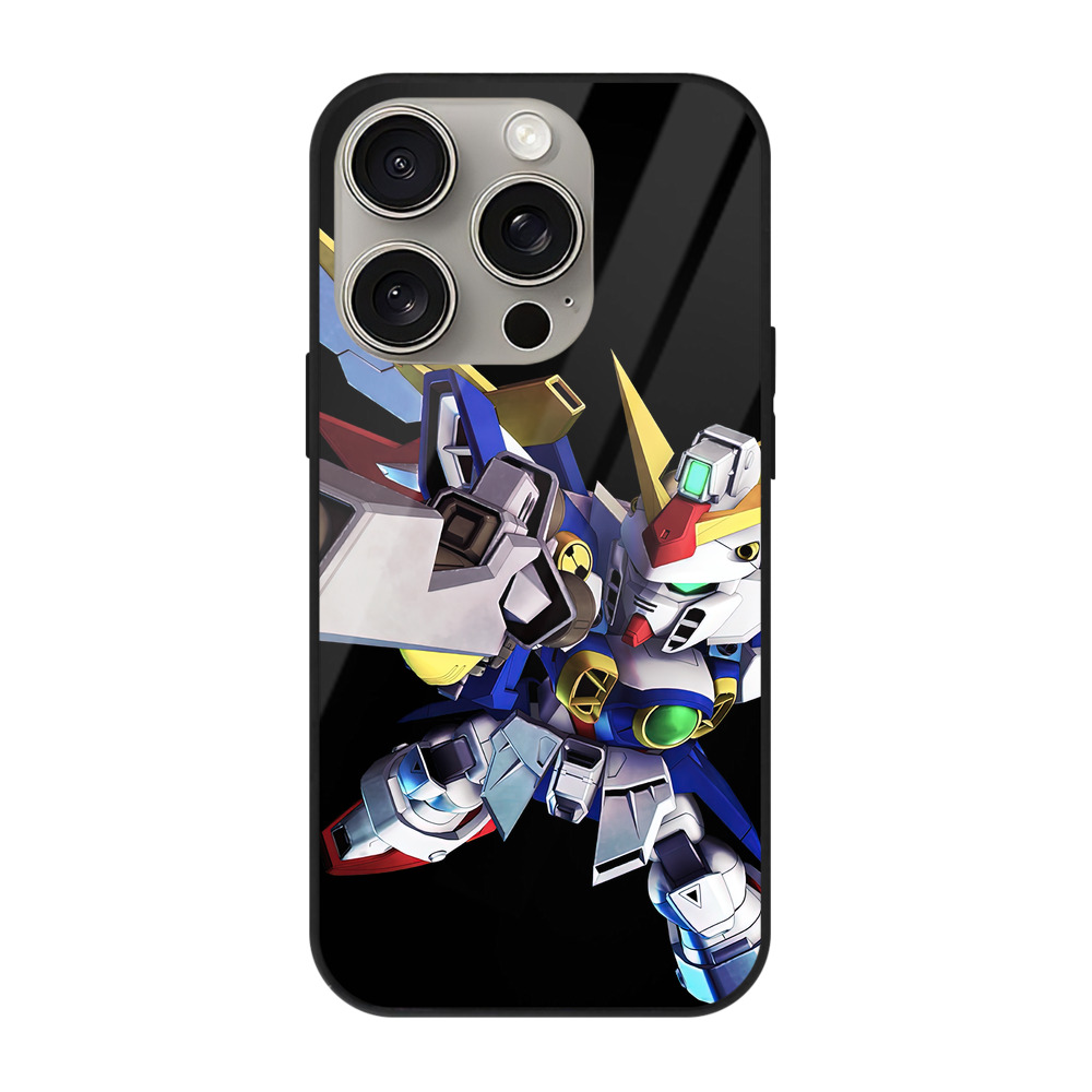 （画像用） 機動戦士ガンダム Mobile Suit Gundam 【iPhone15Pro対応】スマホケース 耐衝撃＆黄変防止 背面ガラス