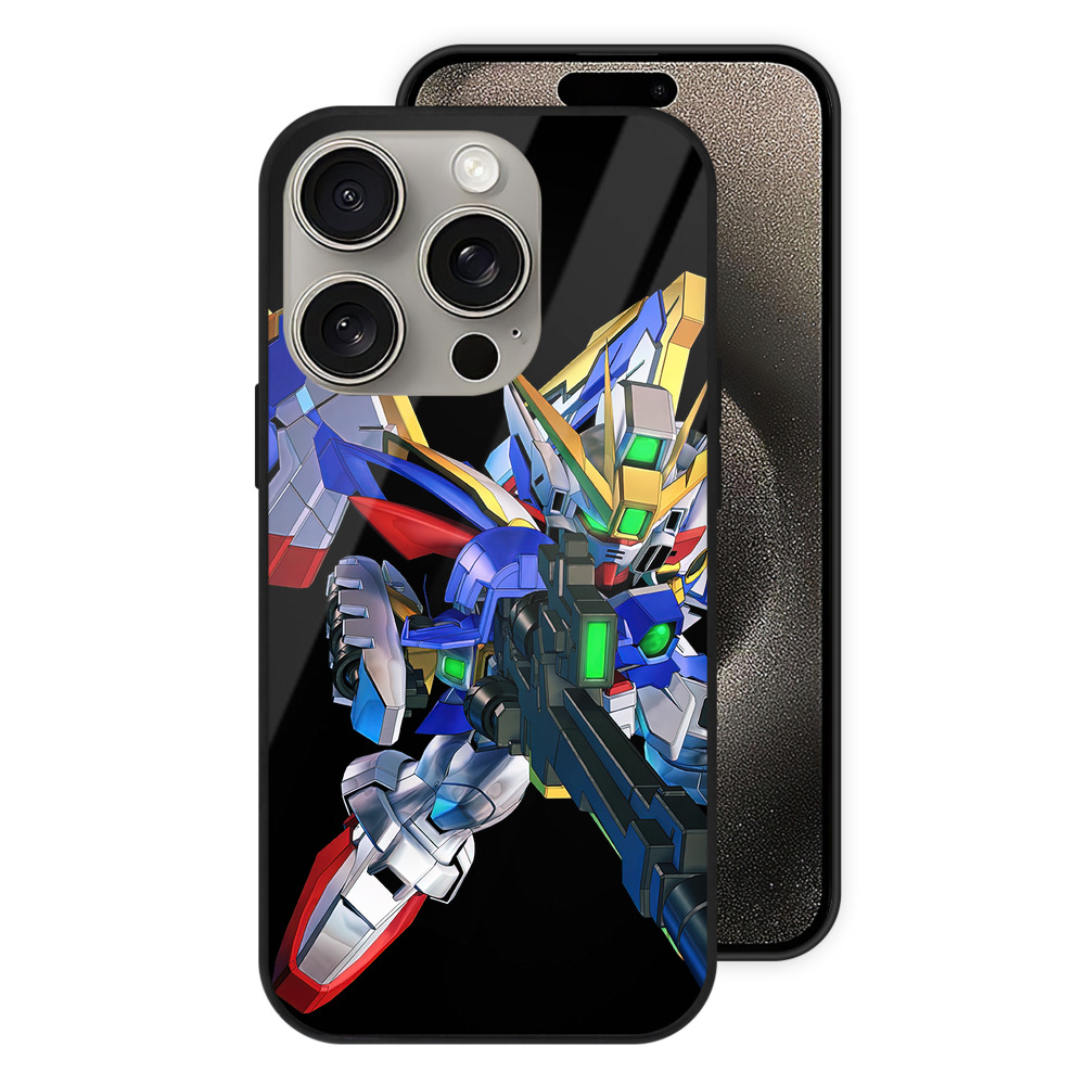 （画像用） 機動戦士ガンダム Mobile Suit Gundam 【iPhone15Pro対応】スマホケース 耐衝撃＆黄変防止 背面ガラス