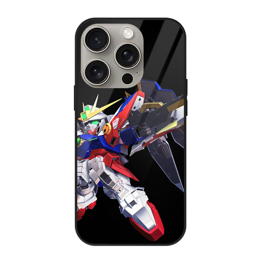 （画像用） 機動戦士ガンダム Mobile Suit Gundam 【iPhone15Pro対応】スマホケース 耐衝撃＆黄変防止 背面ガラス
