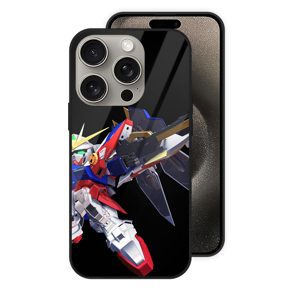 （画像用） 機動戦士ガンダム Mobile Suit Gundam 【iPhone15Pro対応】スマホケース 耐衝撃＆黄変防止 背面ガラス