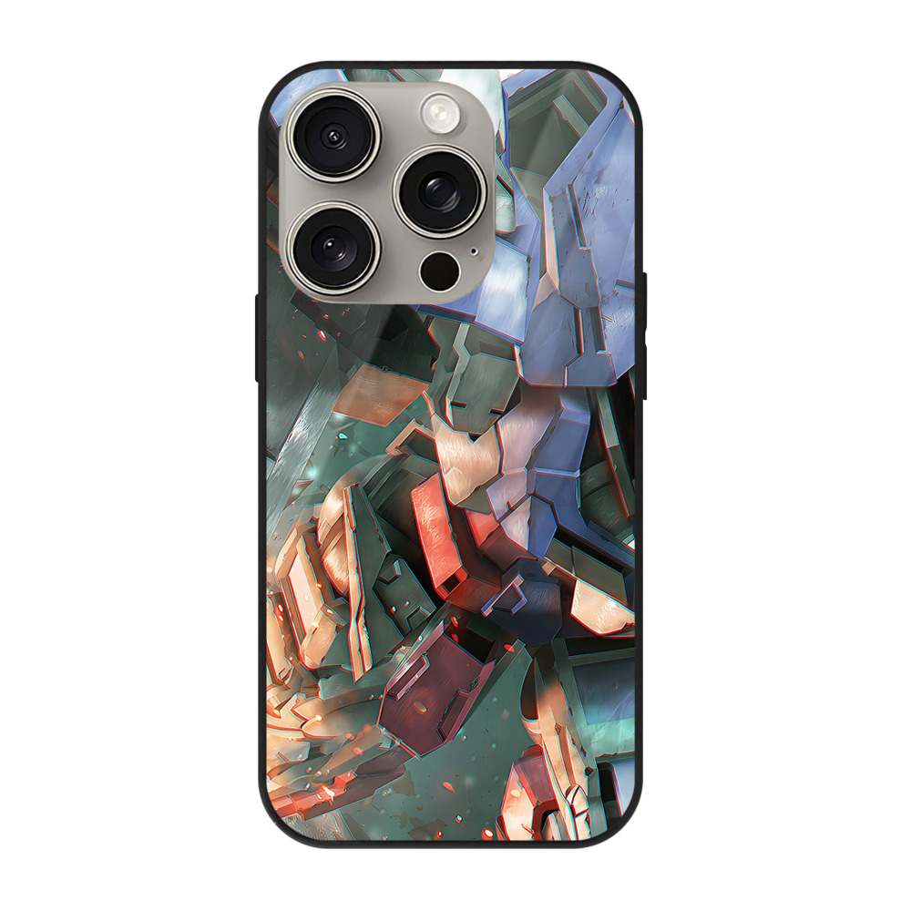 （画像用） 機動戦士ガンダム Mobile Suit Gundam 【iPhone15Pro対応】スマホケース 耐衝撃＆黄変防止 背面ガラス
