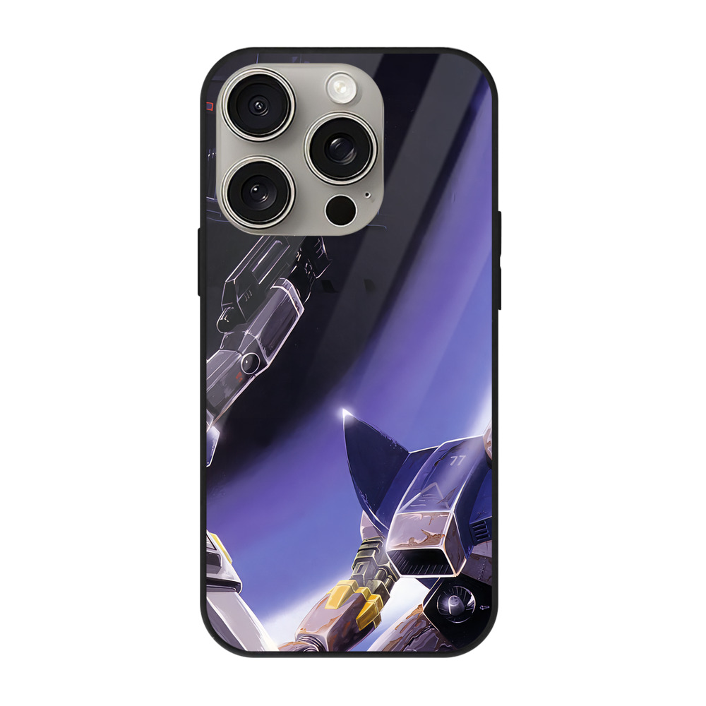 （画像用） 機動戦士ガンダム Mobile Suit Gundam 【iPhone15Pro対応】スマホケース 耐衝撃＆黄変防止 背面ガラス