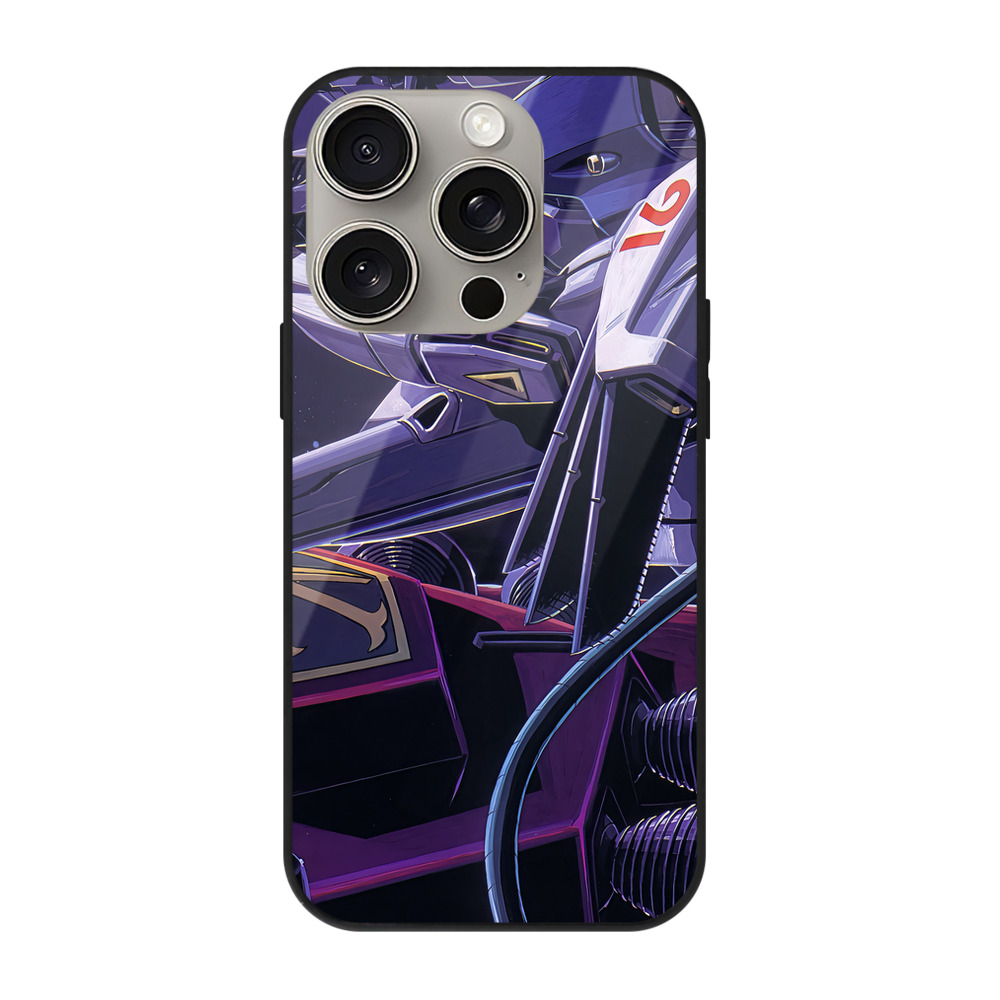 （画像用） 機動戦士ガンダム Mobile Suit Gundam 【iPhone15Pro対応】スマホケース 耐衝撃＆黄変防止 背面ガラス