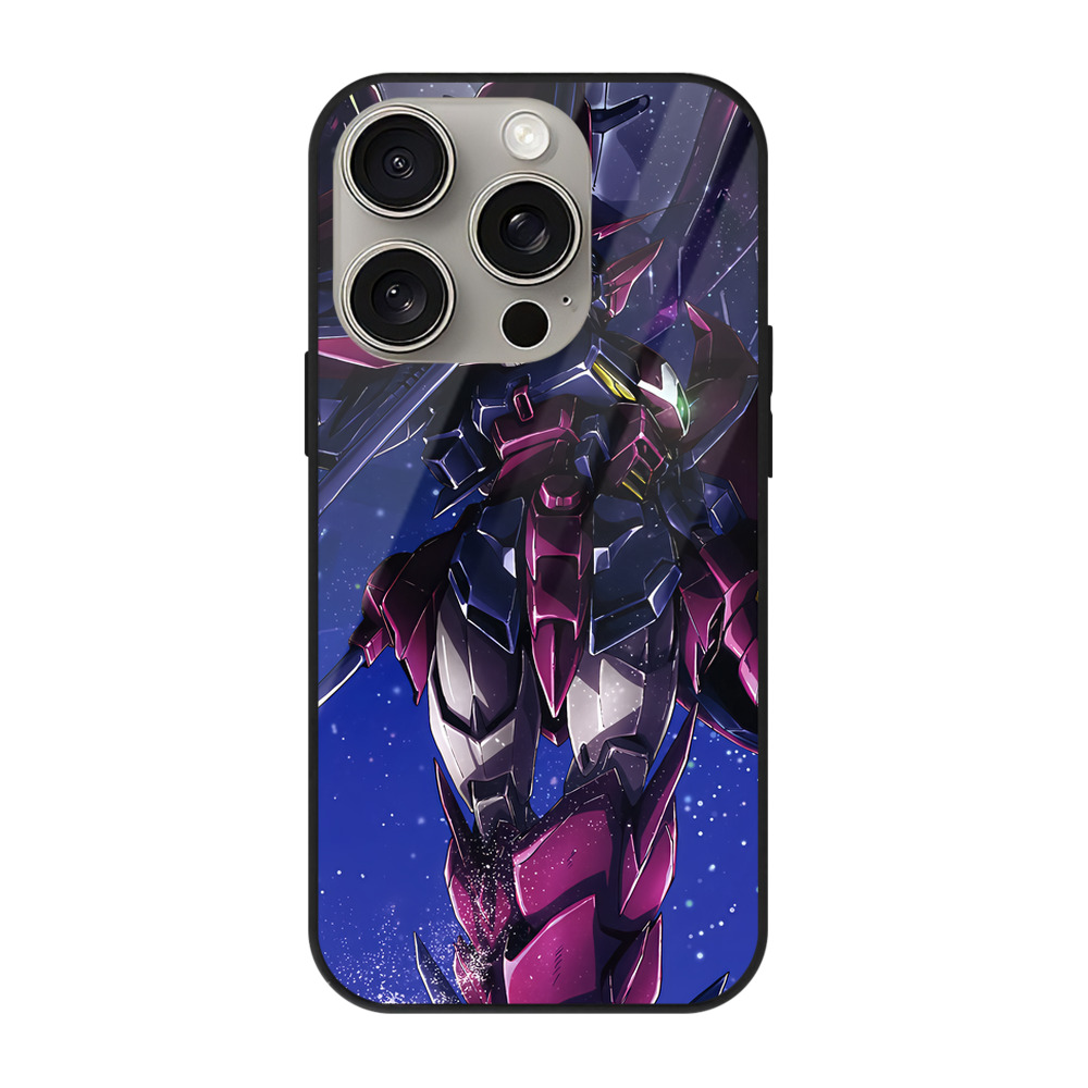（画像用） 機動戦士ガンダム Mobile Suit Gundam 【iPhone15Pro対応】スマホケース 耐衝撃＆黄変防止 背面ガラス