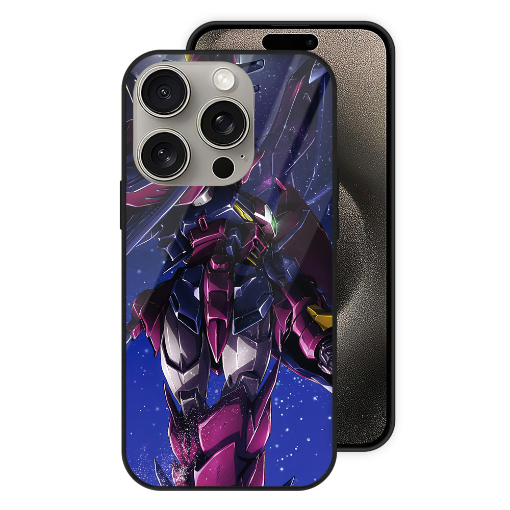 （画像用） 機動戦士ガンダム Mobile Suit Gundam 【iPhone15Pro対応】スマホケース 耐衝撃＆黄変防止 背面ガラス